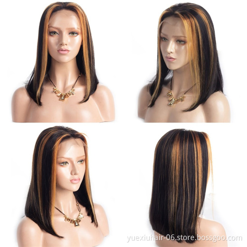 cheap wholesale indian brazilian cuticle aligned 100% human  raw Remy Virgin straight curly lace closure front bob wigs vendor